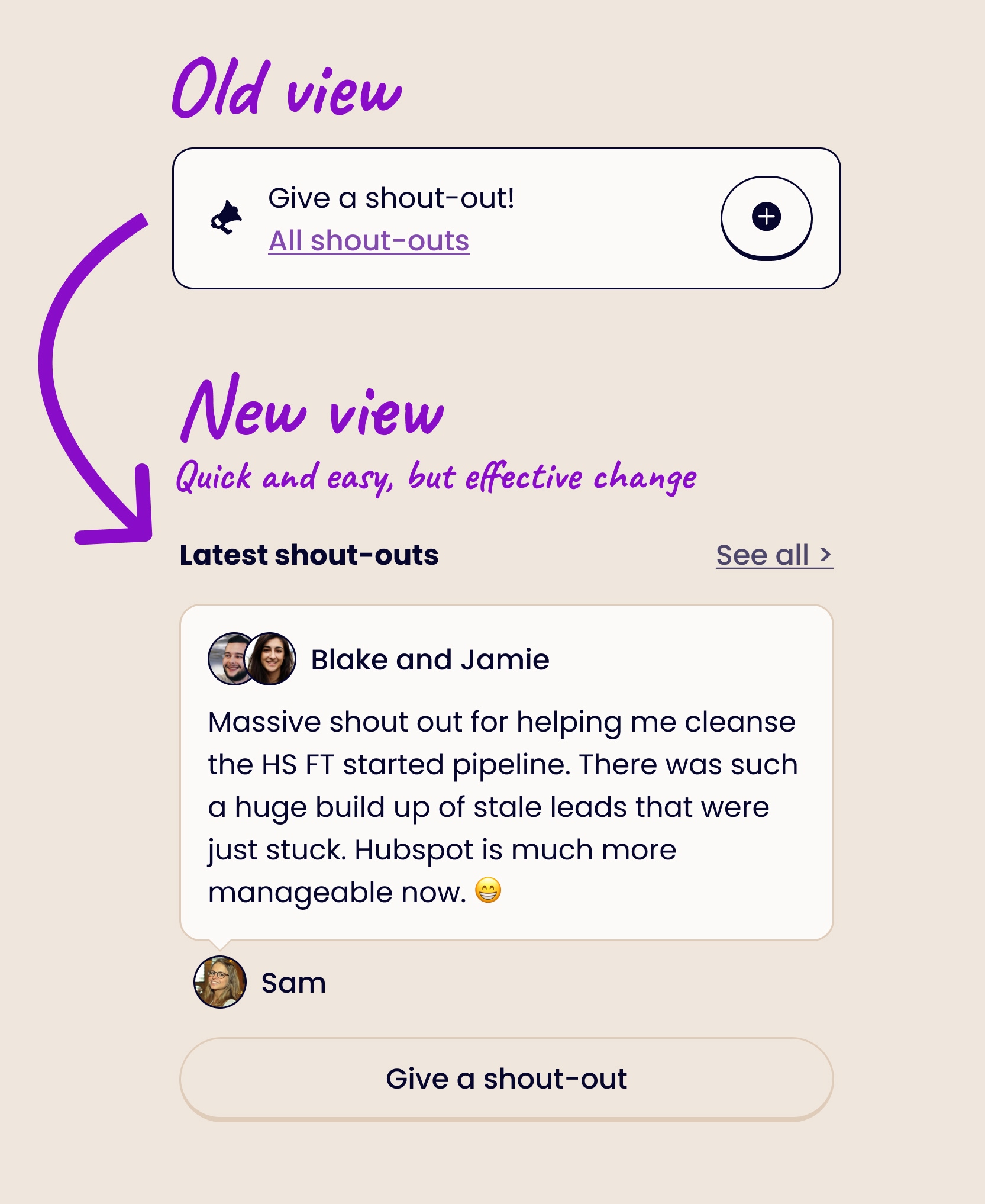 Old widget was replaced with a much more engaging new version